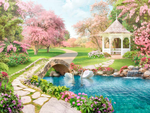 Каталог Фотообои весенний парк:  | Wall-Style