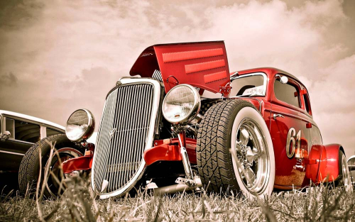 Каталог Фотообои красный автомобиль:  | Wall-Style