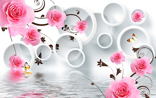 Каталог Фотообои розы на воде:  | Wall-Style