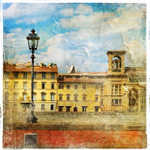 Каталог Картина архитектура старого города: Винтаж | Wall-Style