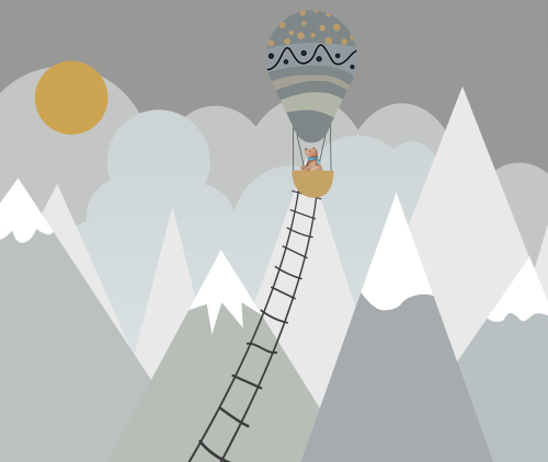 Каталог Фотообои воздушный шарик в горах:  | Wall-Style