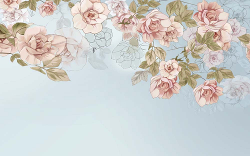 Каталог Фотообои рисованные пионы:  | Wall-Style