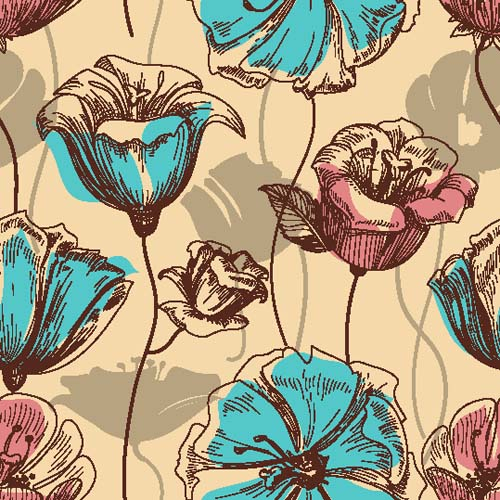Каталог Картина цветы: Бесшовные | Wall-Style
