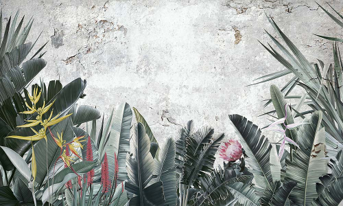 Каталог Картина листья на фоне стены: Листья | Wall-Style