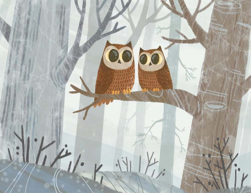 Каталог Картина совы на дереве: Детские | Wall-Style