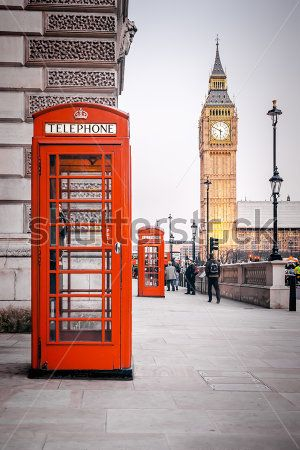 Каталог Картина телефонная будка: Старый город | Wall-Style