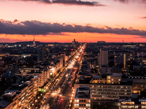 Каталог Картина вечерний город: Города | Wall-Style