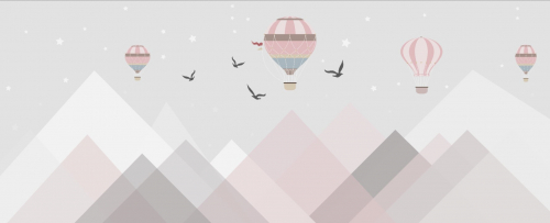 Каталог Картина воздушные шары и звездочки: Детские | Wall-Style