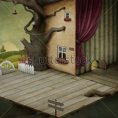 Каталог Картина комната на дереве: Фэнтези | Wall-Style