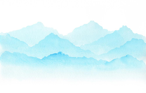 Каталог Картина акварельные горы: Природа | Wall-Style