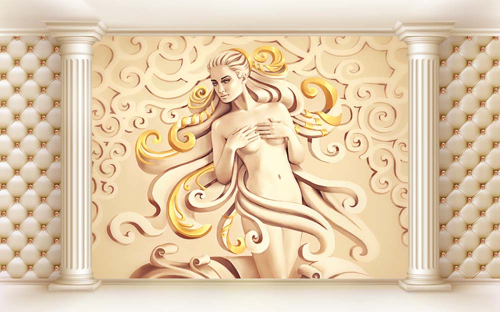 Каталог Фотообои барельеф с девушкой:  | Wall-Style