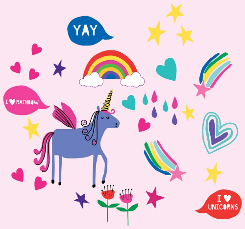 Каталог Картина единорог с радугой: Детские | Wall-Style
