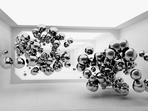 Каталог Фотообои металлические зd шары:  | Wall-Style