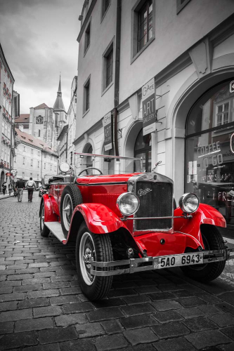 Каталог Фотообои красная ретро машина:  | Wall-Style