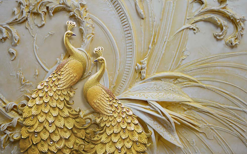 Каталог Фотообои барельеф с павлинами:  | Wall-Style