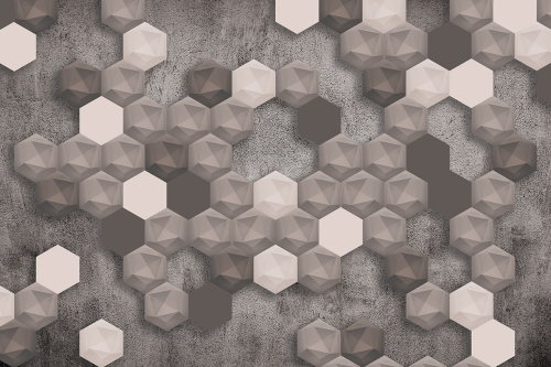 Каталог Фотообои бежевые шестигранники:  | Wall-Style