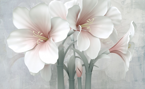 Каталог Фотообои нежные 3d лилии:  | Wall-Style