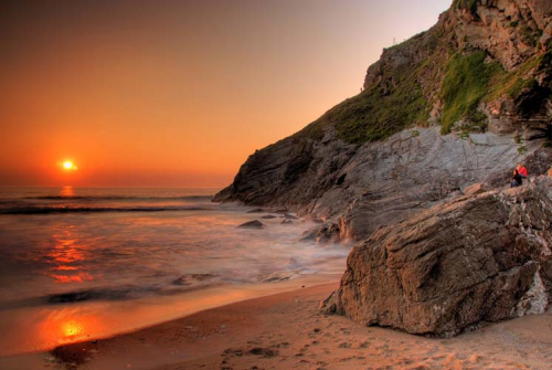Каталог Фотообои закат на фоне моря:  | Wall-Style