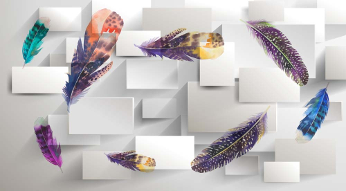 Каталог Фотообои цветные перья:  | Wall-Style