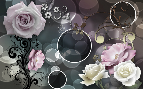 Каталог Картина 3д розы абстрактные: 3Д | Wall-Style