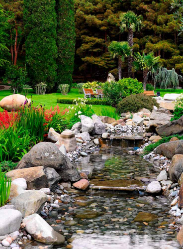 Каталог Фотообои ручей в саду:  | Wall-Style