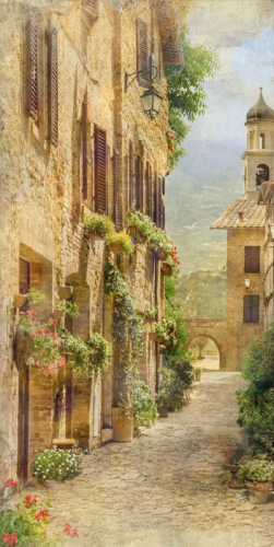 Каталог Картина старый город: Современная фреска | Wall-Style
