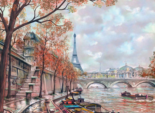 Каталог Фотообои рисованный париж:  | Wall-Style
