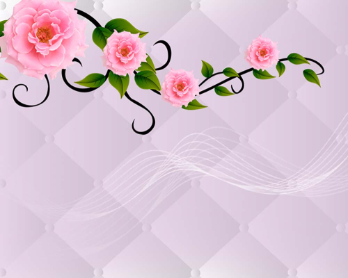 Каталог Фотообои розы на геометрическом фоне:  | Wall-Style