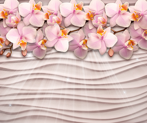 Каталог Фотообои 3д орхидея на стене:  | Wall-Style