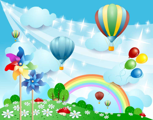 Каталог Фотообои воздушные шары с бликами:  | Wall-Style