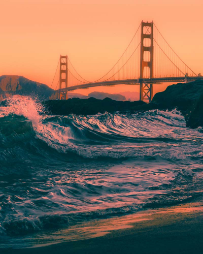 Каталог Фотообои голден гейт в шторм:  | Wall-Style