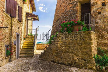 Каталог Картина дворик: Старый город | Wall-Style