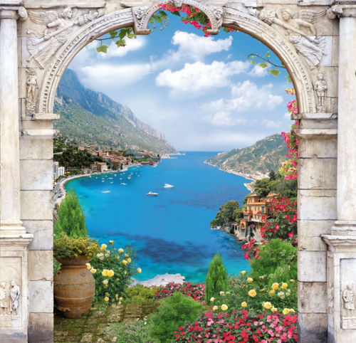 Каталог Картина вид на море: Современная фреска | Wall-Style