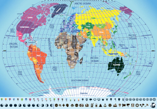 Каталог Картина карта мира: Карты | Wall-Style