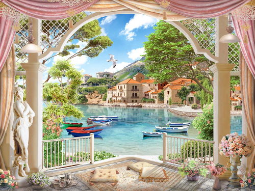 Каталог Картина красивая веранда: Фреска | Wall-Style