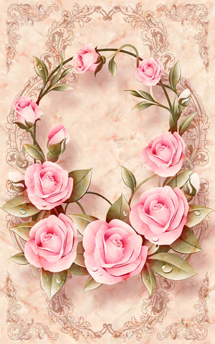 Каталог Картина цветочный венец: 3Д | Wall-Style