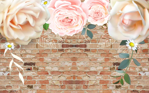Каталог Картина цветы на стене: 3Д | Wall-Style
