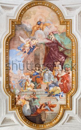 Каталог Фотообои роспись на потолке:  | Wall-Style