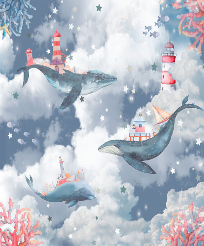 Каталог Фотообои небесные киты:  | Wall-Style
