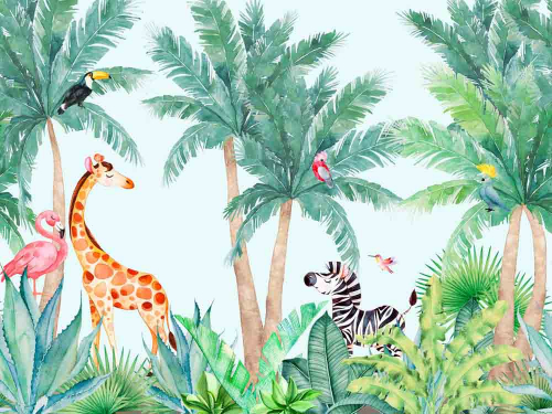Каталог Картина джунгли: Детские | Wall-Style
