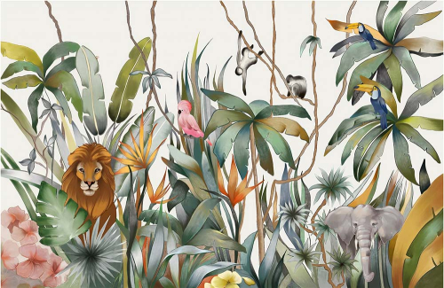 Каталог Фотообои звери с джунглей :  | Wall-Style