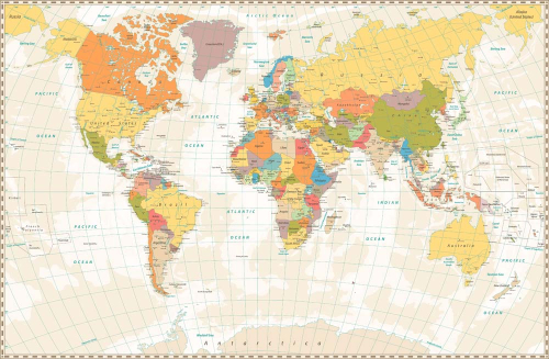 Каталог Фотообои карта мира:  | Wall-Style