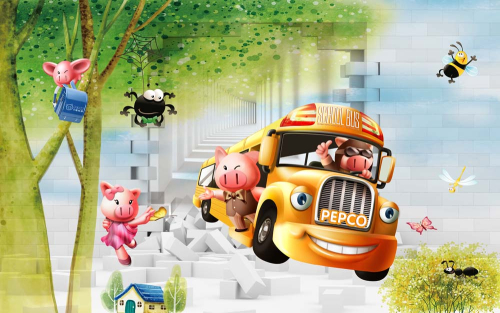 Каталог Фотообои веселый автобус:  | Wall-Style