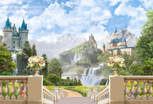 Каталог Картина замок: Современная фреска | Wall-Style