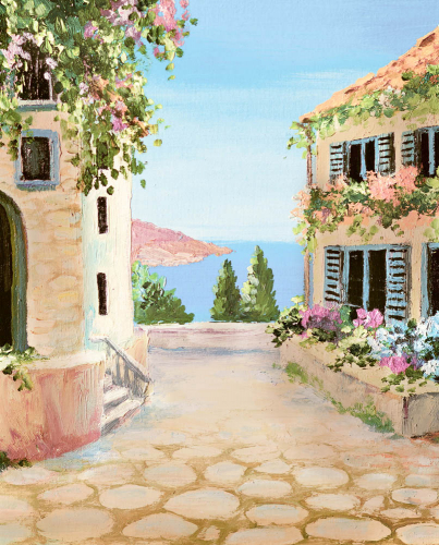 Каталог Картина улочка италия: Современная фреска | Wall-Style