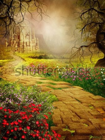 Каталог Картина дорожка к замку: Фэнтези | Wall-Style