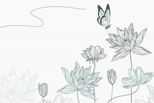 Каталог Картина цветы с бабочкой: Цветы и растения | Wall-Style