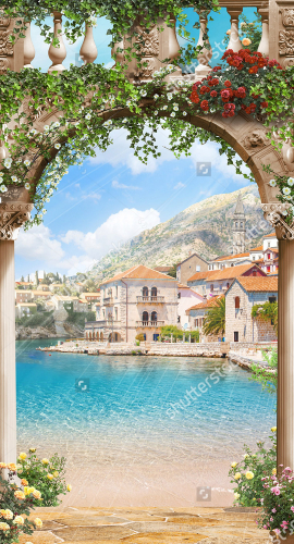 Каталог Картина вид на город: Современная фреска | Wall-Style