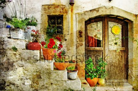 Каталог Картина цветочные горшки: Винтаж | Wall-Style
