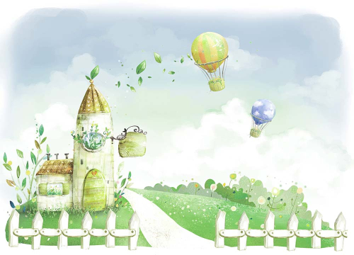 Каталог Фотообои акварельный домик:  | Wall-Style